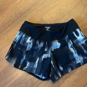 Brooks Women's Dynamic Black and Blue Athletic Shorts
